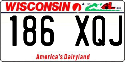 WI license plate 186XQJ