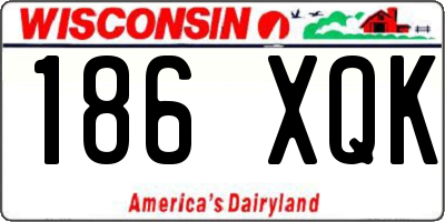 WI license plate 186XQK