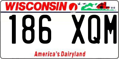 WI license plate 186XQM