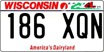 WI license plate 186XQN