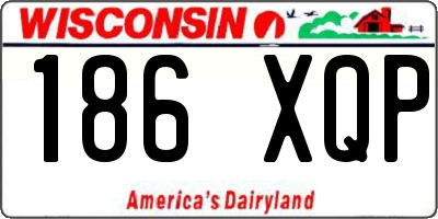 WI license plate 186XQP