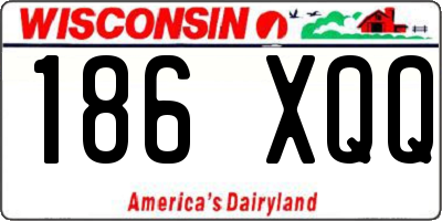 WI license plate 186XQQ