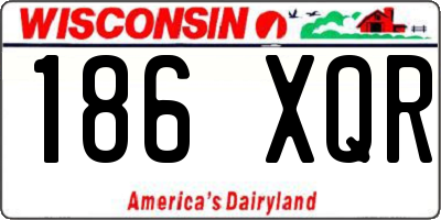 WI license plate 186XQR