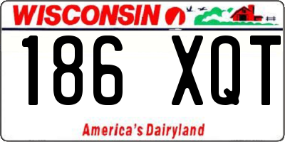 WI license plate 186XQT