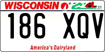 WI license plate 186XQV