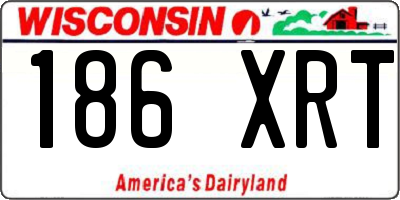 WI license plate 186XRT