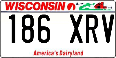 WI license plate 186XRV