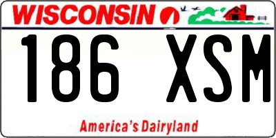 WI license plate 186XSM