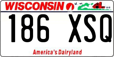 WI license plate 186XSQ