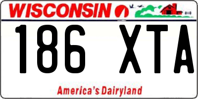 WI license plate 186XTA