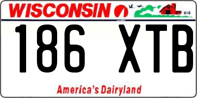 WI license plate 186XTB