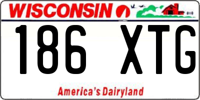 WI license plate 186XTG