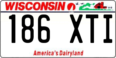 WI license plate 186XTI
