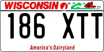 WI license plate 186XTT