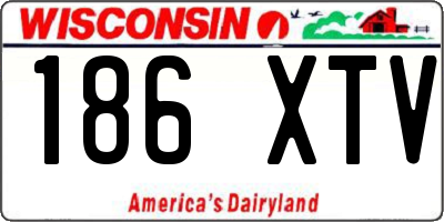 WI license plate 186XTV