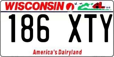 WI license plate 186XTY