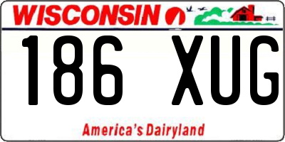 WI license plate 186XUG