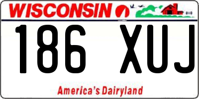 WI license plate 186XUJ