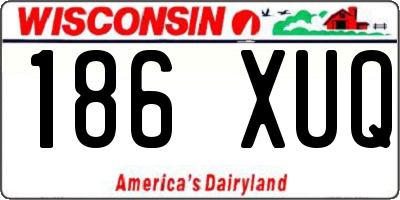 WI license plate 186XUQ