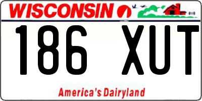 WI license plate 186XUT