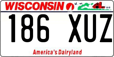 WI license plate 186XUZ