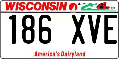 WI license plate 186XVE
