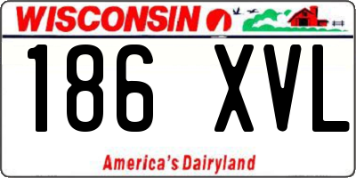 WI license plate 186XVL
