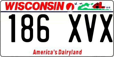 WI license plate 186XVX