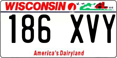 WI license plate 186XVY