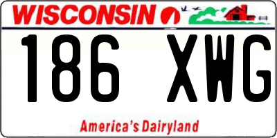 WI license plate 186XWG