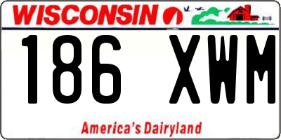 WI license plate 186XWM