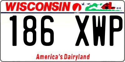WI license plate 186XWP