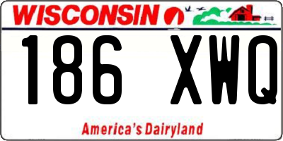 WI license plate 186XWQ