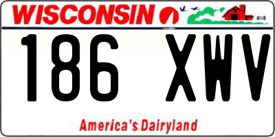 WI license plate 186XWV