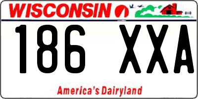 WI license plate 186XXA