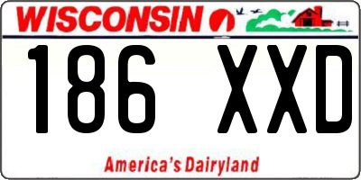 WI license plate 186XXD