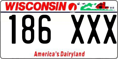 WI license plate 186XXX