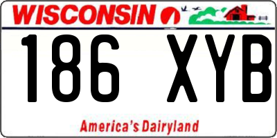 WI license plate 186XYB
