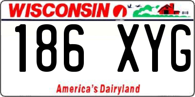 WI license plate 186XYG
