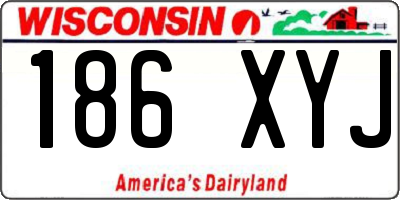 WI license plate 186XYJ