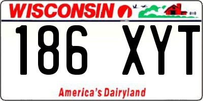 WI license plate 186XYT