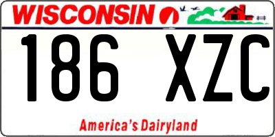 WI license plate 186XZC