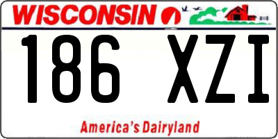 WI license plate 186XZI