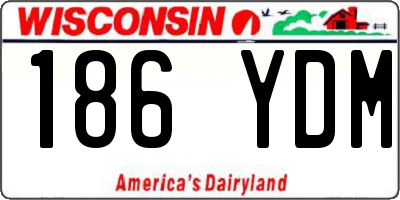 WI license plate 186YDM