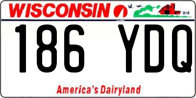 WI license plate 186YDQ