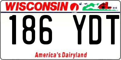 WI license plate 186YDT