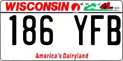 WI license plate 186YFB