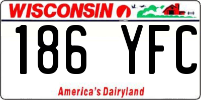 WI license plate 186YFC