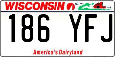 WI license plate 186YFJ