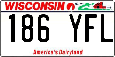 WI license plate 186YFL